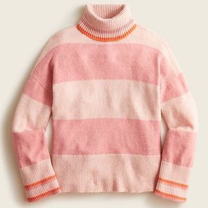 J.Crew Striped turtleneck sweater in Supersoft yarn